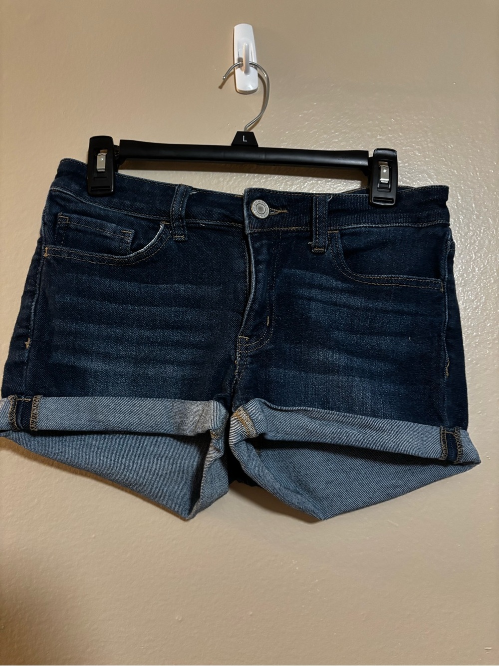 SO Dark Indigo Cuffed Denim Shorts